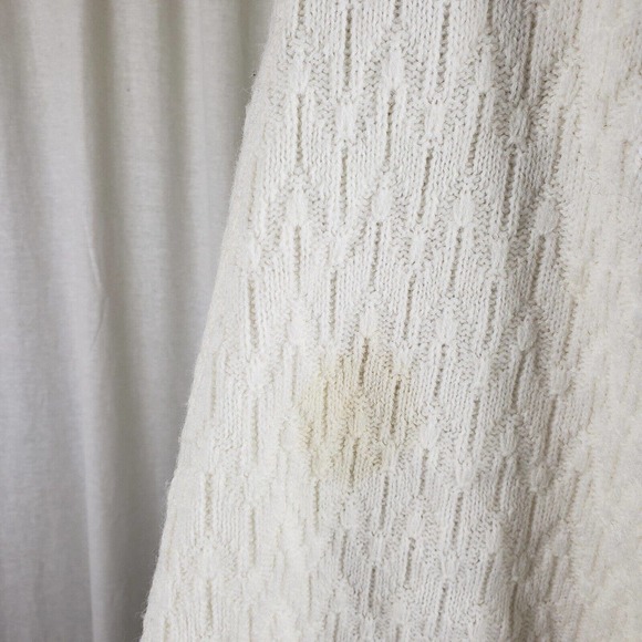 Vintage Sweater Bee by BANFF Knit Crochet Fringe Sweater Cape Poncho Womens MCM - Picture 8 of 8